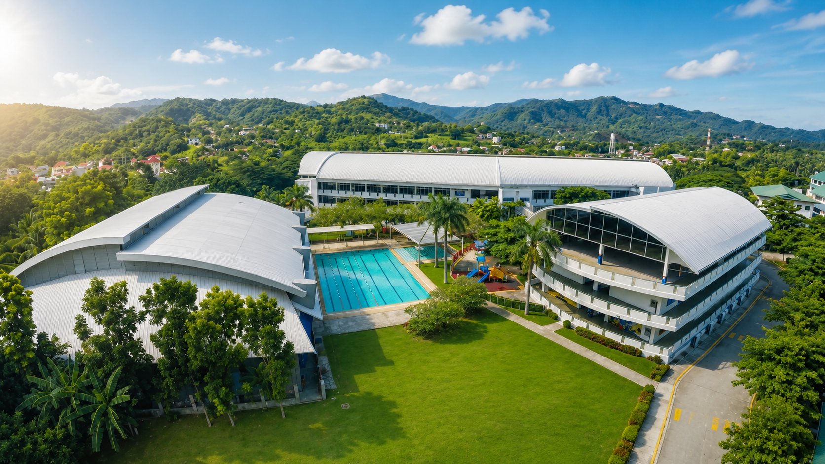 CIE British School campus aerial view