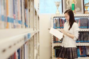 Student at CIE library